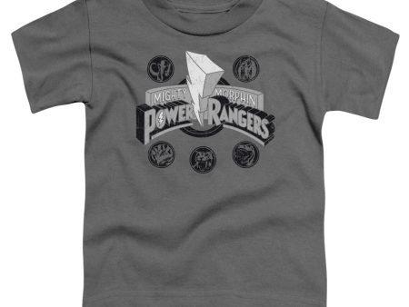 POWER RANGERS : POWER COINS TODDLER SHORT SLEEVE Charcoal XL (5T) For Discount