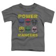 POWER RANGERS : RANGER HEADS S\S TODDLER TEE Charcoal LG (4T) Online Hot Sale