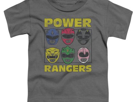 POWER RANGERS : RANGER HEADS S\S TODDLER TEE Charcoal LG (4T) Online Hot Sale