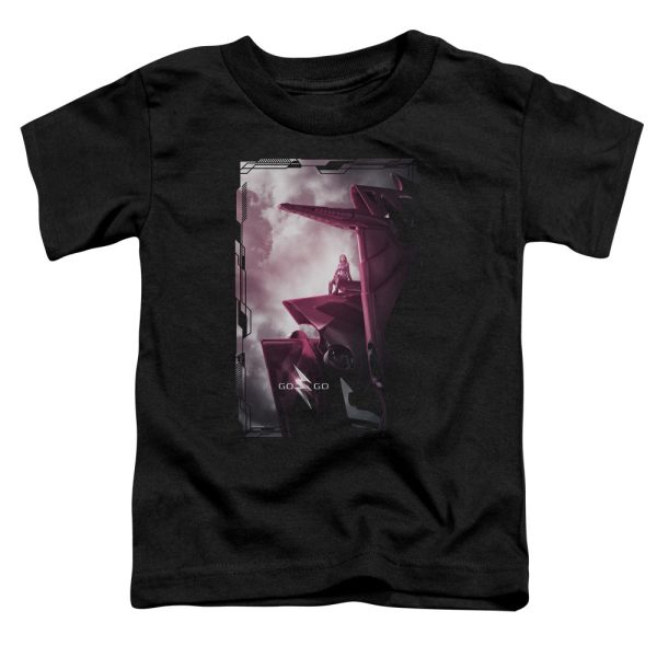 POWER RANGERS : PINK ZORD POSTER S\S TODDLER TEE Black LG (4T) on Sale