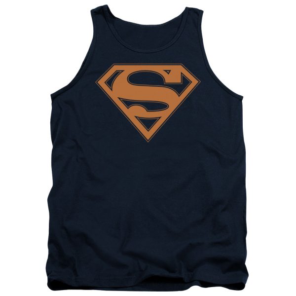 SUPERMAN : NAVY AND ORANGE SHIELD ADULT TANK NAVY XL Fashion