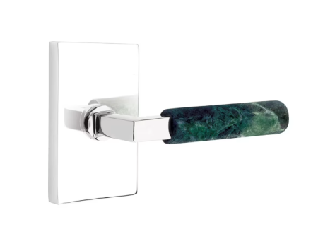 Emtek 5316.CCUS14.MRKGN Select Passage , Urban Modern Rosette , Conical Stem , Green Marble Knob For Discount